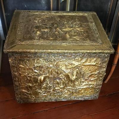 Brass wood box $175
22 X 16  21"