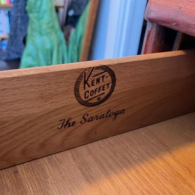 Kent-Coffey’s The Saratoga line Mid Century Modern Walnut Veneer