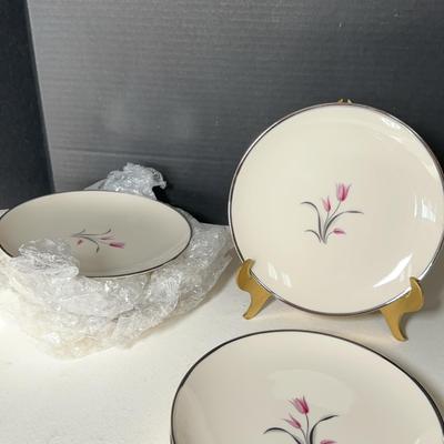 Franciscan Carmel Silver Rim Snack Plates