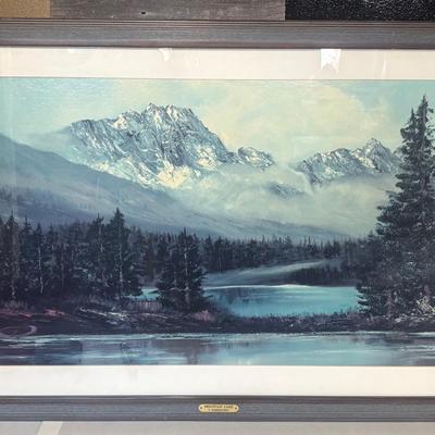 Vintage Framed Print “Mountain Lake” by Violet Parkhurst