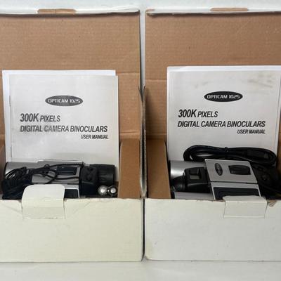 Pair Of Opticam 1025 Digital Camera 300K Pixels Binoculars, New In The Box 