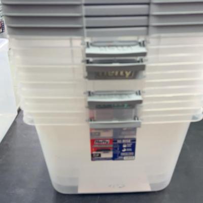 Hefty 72qt High Rise Clear Storage Tubs #2