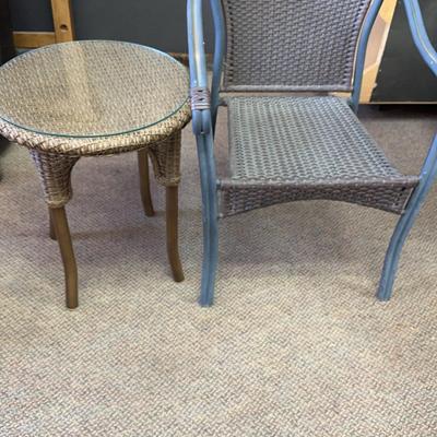 Patio Chair & Small Side Table