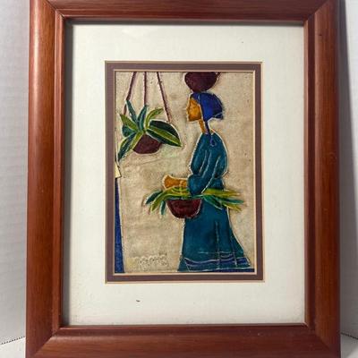 REM’S Leather Carving Relief Oil Painting