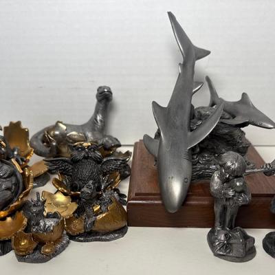 Michael Ricker Pewter Hatching Egg Collection, Set Of 6 1984-1991