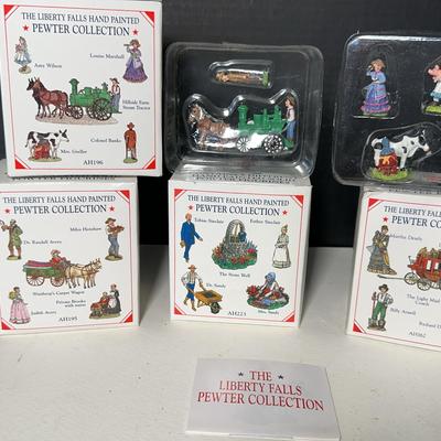 Liberty Falls Collection Hand Painted Pewter Figurines