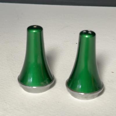 Emalox Norway Mid Century Modern Green S&P Shakers
