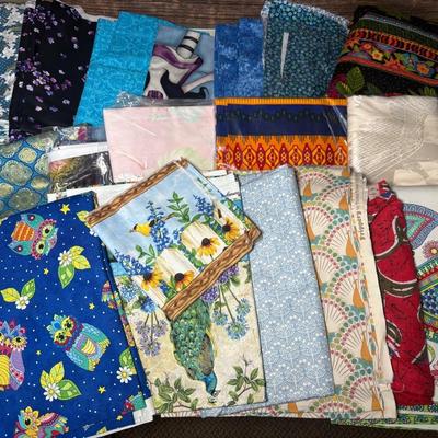 Mix of Various Floral Cotton Fabrics