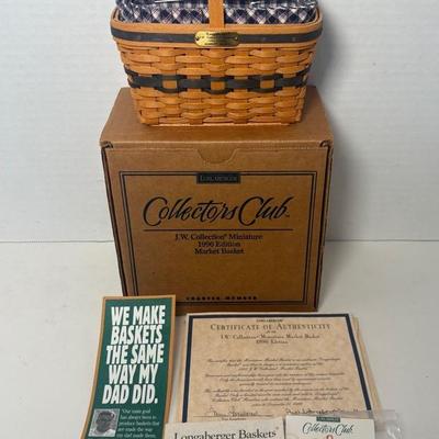 Longaberger J.W. Collection Miniature 1996 Edition Market Basket