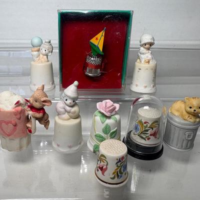 Small Collection of Avon & Enesco Decorative Thimbles