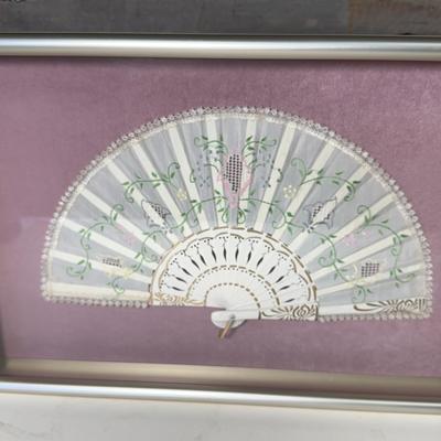 Shadow Box Framed Asian Fan