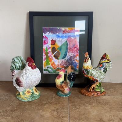 Rooster Art, Decor, And Cookie Jar