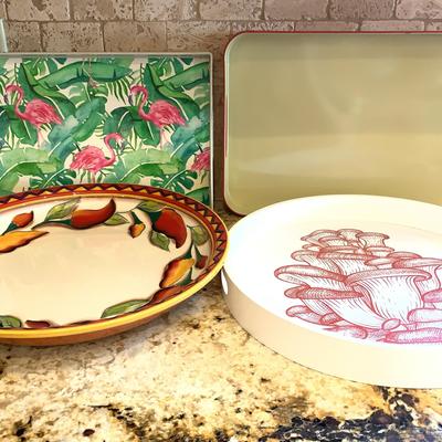 Four Serving Trays