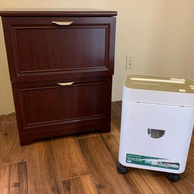 Filing Cabinet And Paper Shredder 