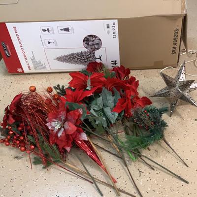 7.5 Flocked Faux Christmas Tree