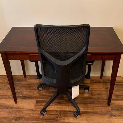 Wooden Desk With Office Chair 