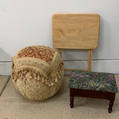 Ottamen, Foot Stool And Tv Tray Table