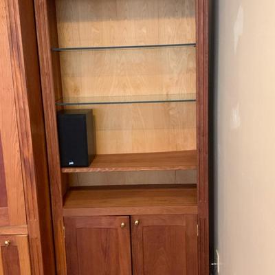 Wooden Entertainment Center Shelf