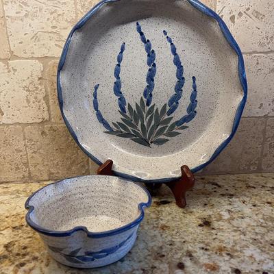 Granite Lake Pottery Pie Plate And Bowl