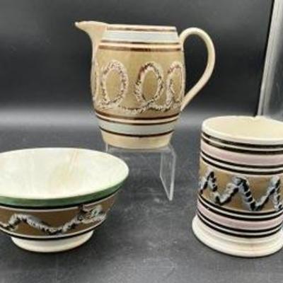 Mocha Ware Earth Worm Pattern