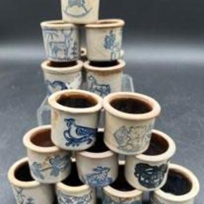 20 Stoneware Miniature Beamont Pottery Crocks