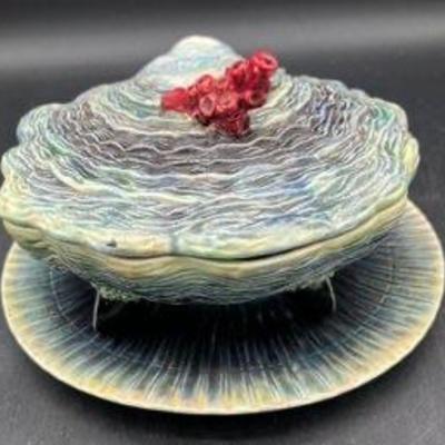 Vintage Majolica Soup Tureen And Underplate