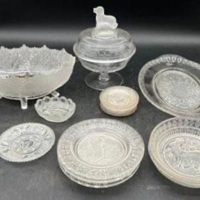 Large Assortment Of EAPG And Sandwich Glass