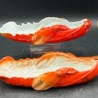 Royal Bayreuth Lobster Trays And Covered Bowls