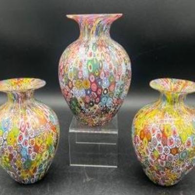 Bucella Cristalli Murano Milifori VasesAntique and Vintage  Paperweights