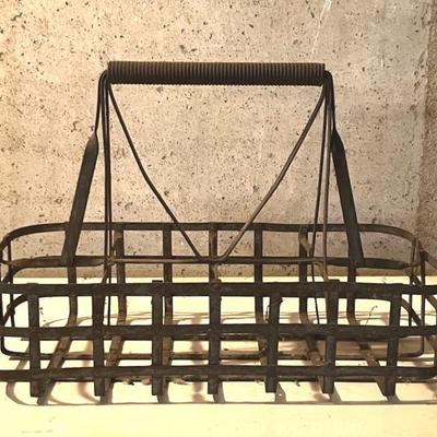 Vintage Iron Bottle Caddy