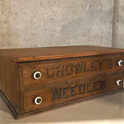 Crowley’s Needle Antique Oak Cabinet 