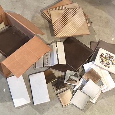 MCM Assorted Ceramic Tiles, Earth Tones