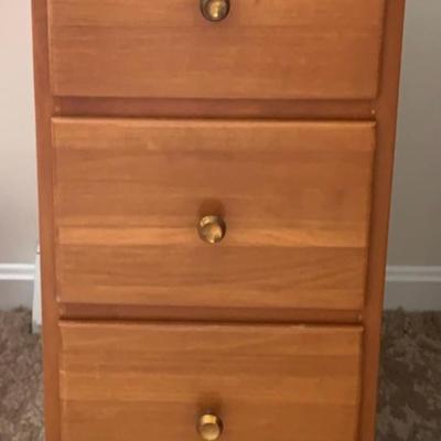Three Drawer Small Maple Cabinet