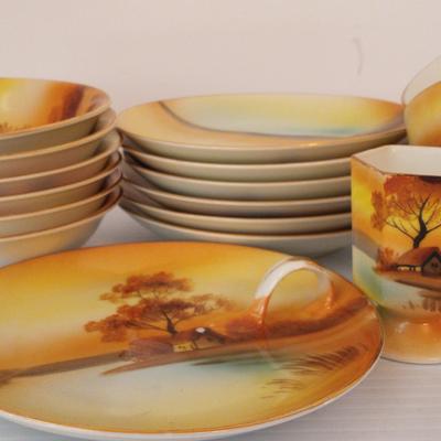 Noritake Handpainted China "Tree in the Meadow "