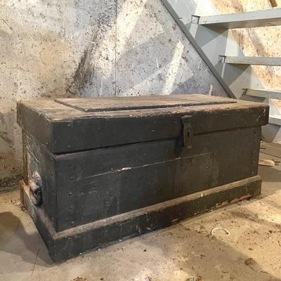 Antique Tool Chest Filled with Old Tools, including Plane