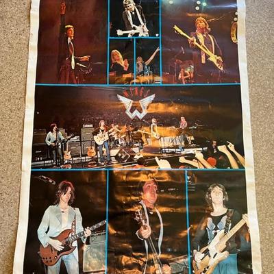 Large Original 1976 Rock Poster, Wings featuring Paul McCartney