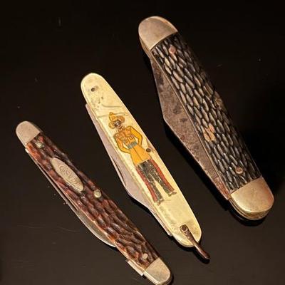 Pocket Knives (3), Vintage 