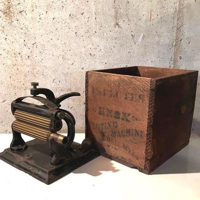 Antique Knox Fluting Machine with Original Box