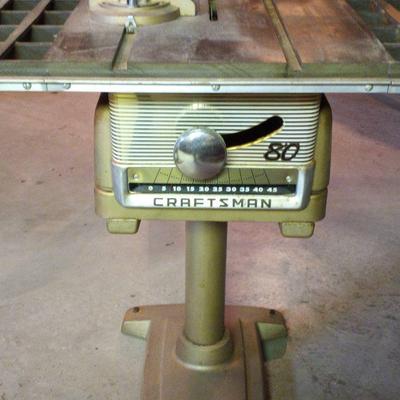 Vintage Craftsman 80 Table Saw  8inch Saw with Tilting Arbor