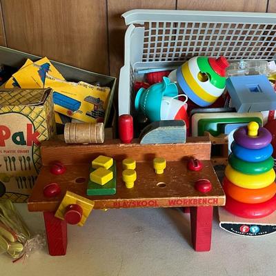 Vintage Building Toys With Blocks, Child Guidance, LEGO, Etc