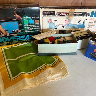 Vintage Adversary Video Game, Allstate Model Train, Playskool Village Set & More