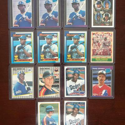 Vintage Baseball Rookies. Ken Griffey Jr., Randy Johnson, Deion Sanders and More