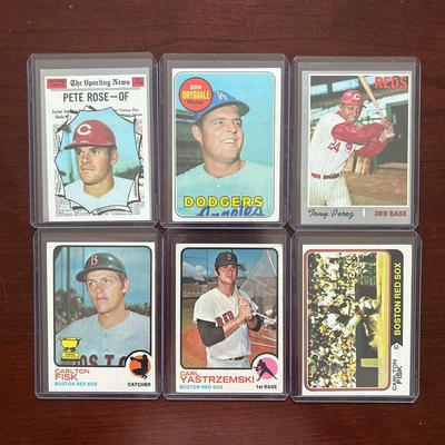 Vintage Baseball Cards. Pete Rose, Don Drysdale, Carl Yastrzemski and More