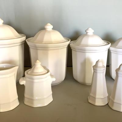Pfaltzgraff Canister Set, Cream & Sugar plus Salt & Pepper