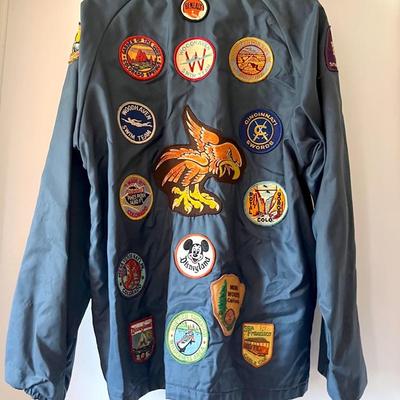 Velva Sheen Windbreaker with Souvenir Patches