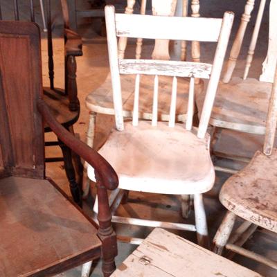 Vintage Wooden Chair Project Lot