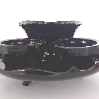 Vintage Black Glassware Including L.E. Smith And Indiana Glass