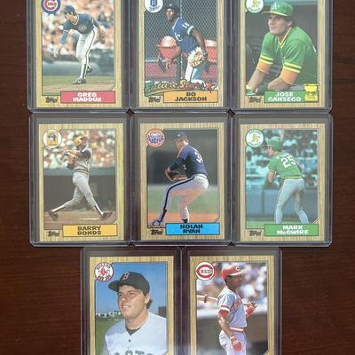 1987 Topps & Topps Traded Complete Sets. Bo Jackson, Mark McGuire, Barry Bonds, Greg Maddux Rookies