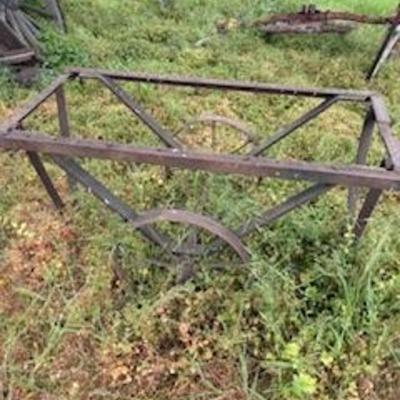 Old metal table - needs glass it’s cool 