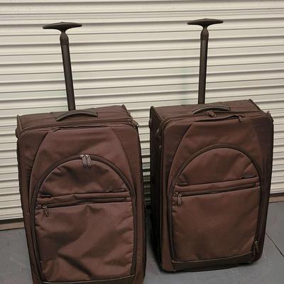 Large Chocolate Samsonite Luggage Set